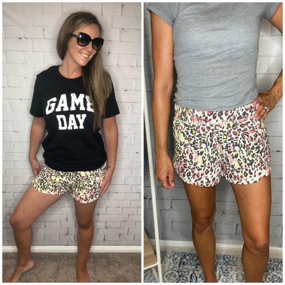 Pants - Rainbow Leopard Shorts NWT